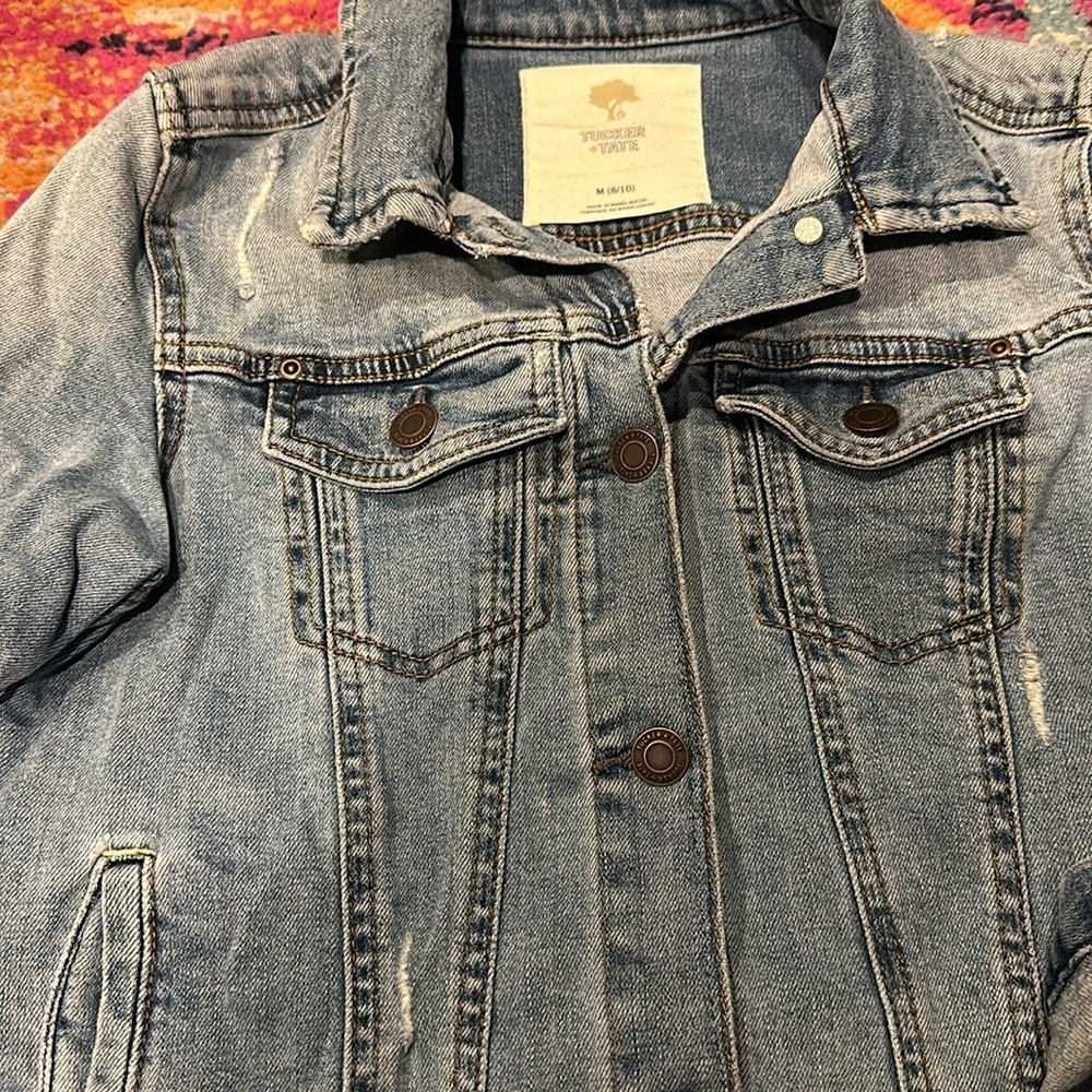 Tucker + Tate Distressed Jean Jacket - Picture 3 of 4